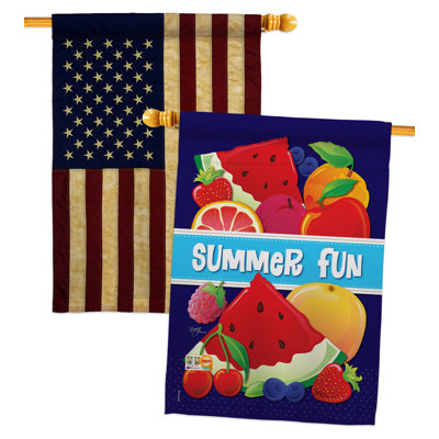 Double Sided 40'' H x 28'' W Polyester House Flag