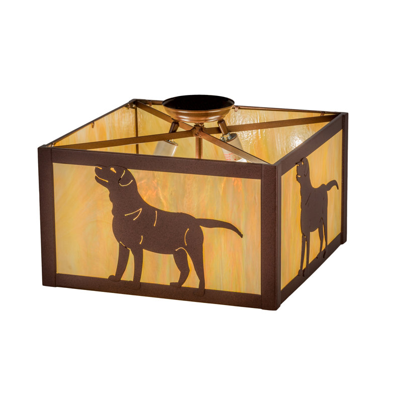 Plafonnier encastré carré 2 lumières 24 po