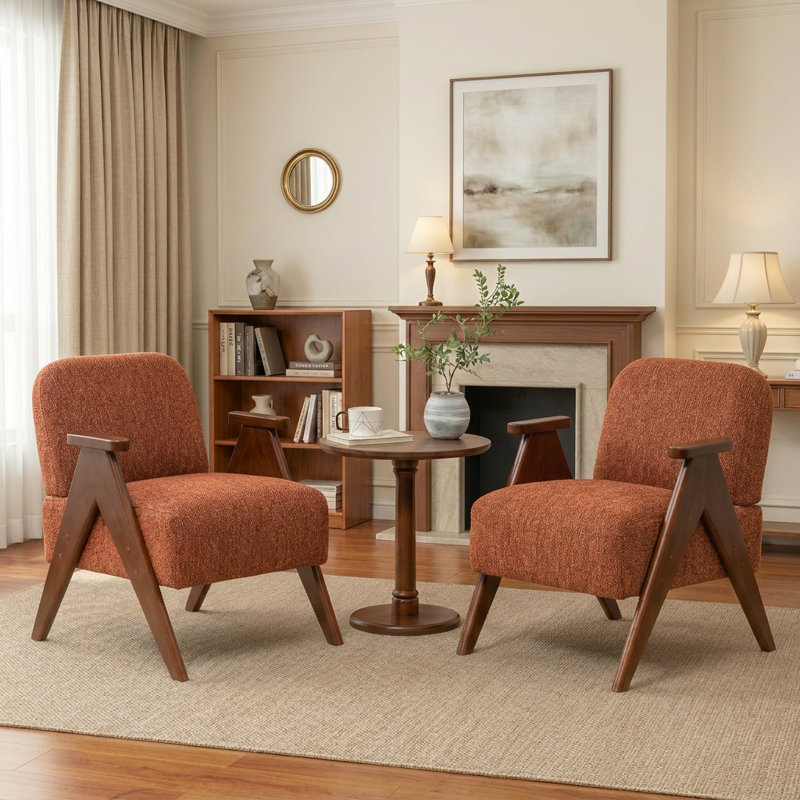 Fauteuil Bula, Orange brûlé