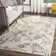 Florence-Graham Pp Viscose Cotton Weft + Warp Latex Floral Rug in Charcoal/Cream