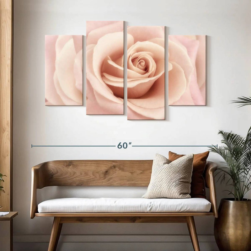 Rose Harnek pêche, H 32 po x l 52 po