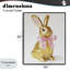 Lapin de Pâques doré avec giclée encadrée, conçu par The Prints Vibe-130758162-130758165