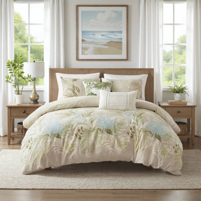 Ensemble de housse de couette 5 pièces pour lit double / grand en coton avec coussin décoratif