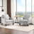  Ebern Designs 30.71"W Small Space Reading Chair Mid Century Curved Arm Linen Accent Chair-470367114