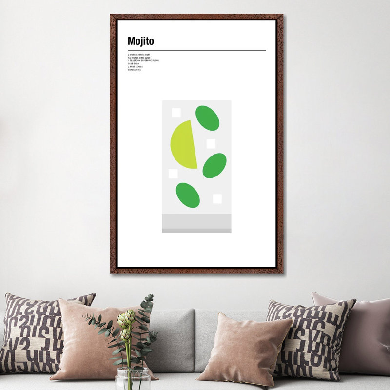 Mojito by Nick Barclay - Print on Canvas, Classic Brown Wood Framed, 152.5 cm H x 101.5 cm W