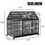Cage pour chien de 55 po avec 4 roues verrouillables, matériau en acier au carbone, design et utilisation intérieure / extérieure