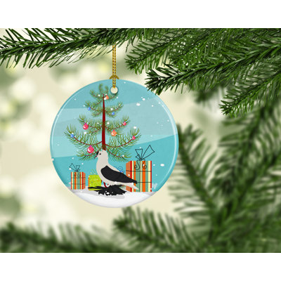 Ornement en céramique saxon fée en céramique de pigeon de noël