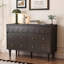 Armoire d'appoint en bois manufacturé noir massif-222850322