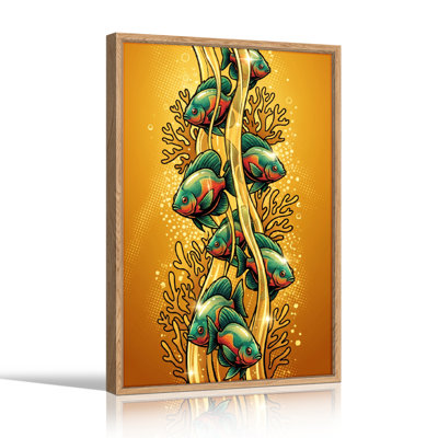 Colorful Fish Canvas Wall Art Oil Painting Print Set Of 1