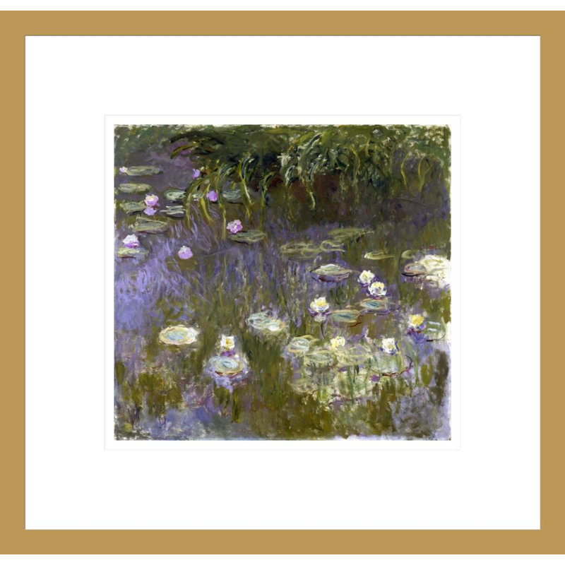Nymphéas par Claude Monet - Impression sur toile, H 13,75 po x l 14,27 po