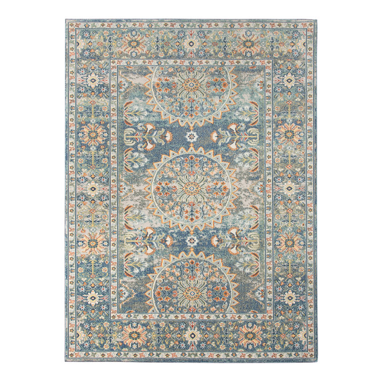 Colista Traditional Medallion Durable Performance Indoor / Outdoor Area Rug