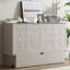 Lit gris avec rangement fonctionnel, matelas confortable et espace de charge, gris, compartiment de rangement avec poche