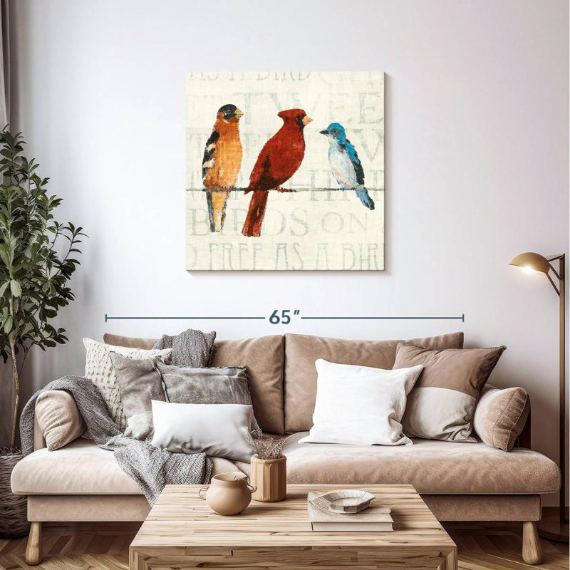 The Usual Suspects Bird Line I, H 36 po x l 36 po