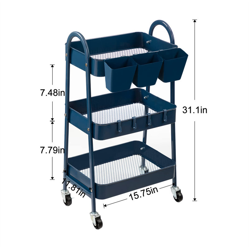 Chariot roulant, Bleu foncé
