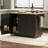 Fluted Kitchen Island, Accent Kitchen Island On Wheels With Drop Leaf And Internal Storage Rack, Rolling Kitchen Cart With Towel Rack For Kitchen, Dining Room-995937078