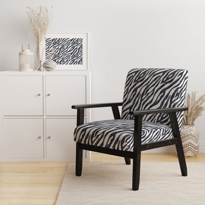 Chaise à accoudoirs rembourrée Zebra