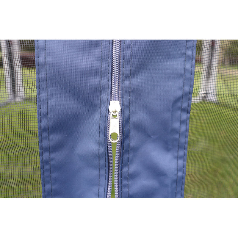 11X 11 Ft Double Roof Pop-Up Gazebo Canopy With Removable Zipper Netting, Blue