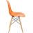 Plastic Dining Chair with Wooden Base-1386291252