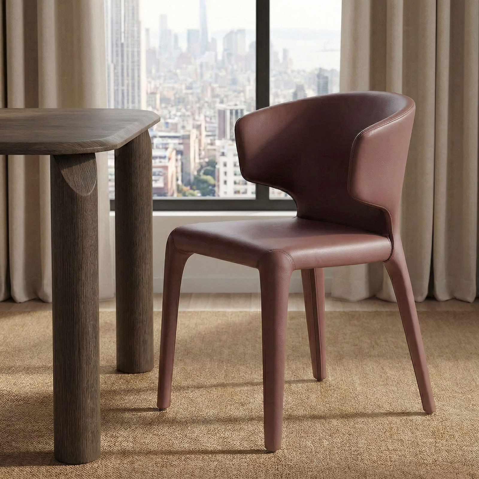Milan Dining Side Chair, Brown