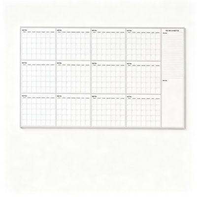 A Calendar 12 Month Large  Wall Calendar 58 X34 Undated Reusable Monthly Planner Whiteboard With To Do  Notes  Erasable Annual Schedule Organizer For