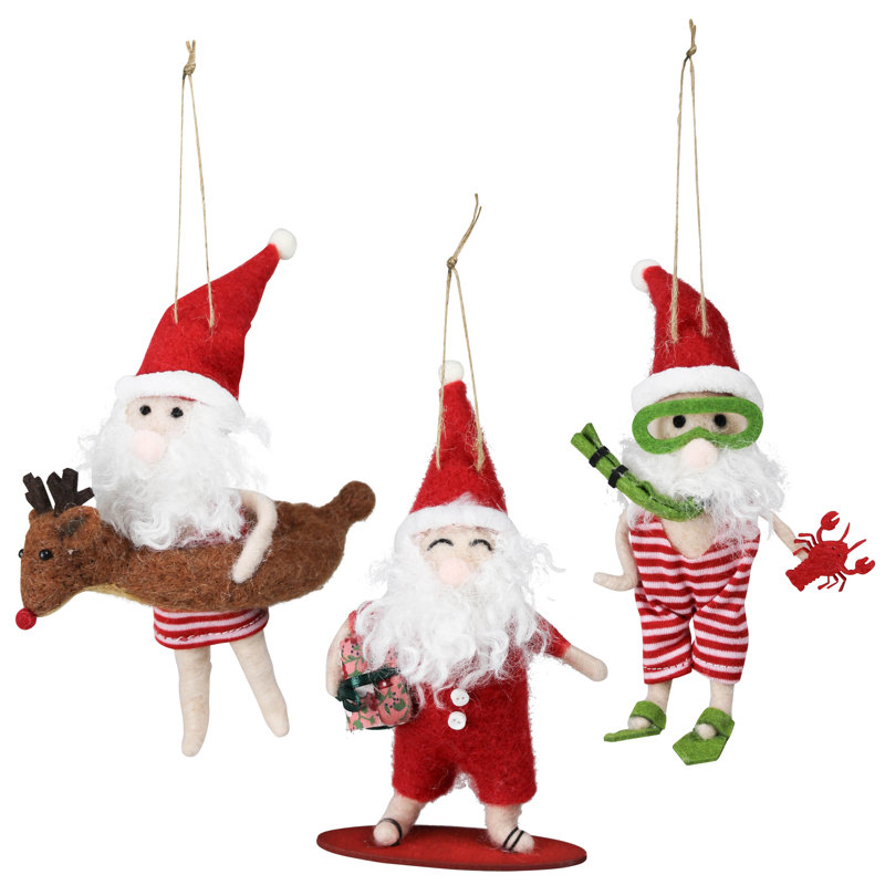Beach Santas, feutre, ensemble / 3
