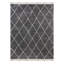 Tapis gris foncé / ivoire à motif géométrique moderne de losanges avec frange Marleigha-1089593895