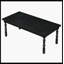 Table de salle à manger rectangulaire, table de cuisine 62 po avec pieds tournés sculptés pour 4 à 6 personnes-1747373210