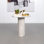 Afreena Round Genuine Marble Side End Table White