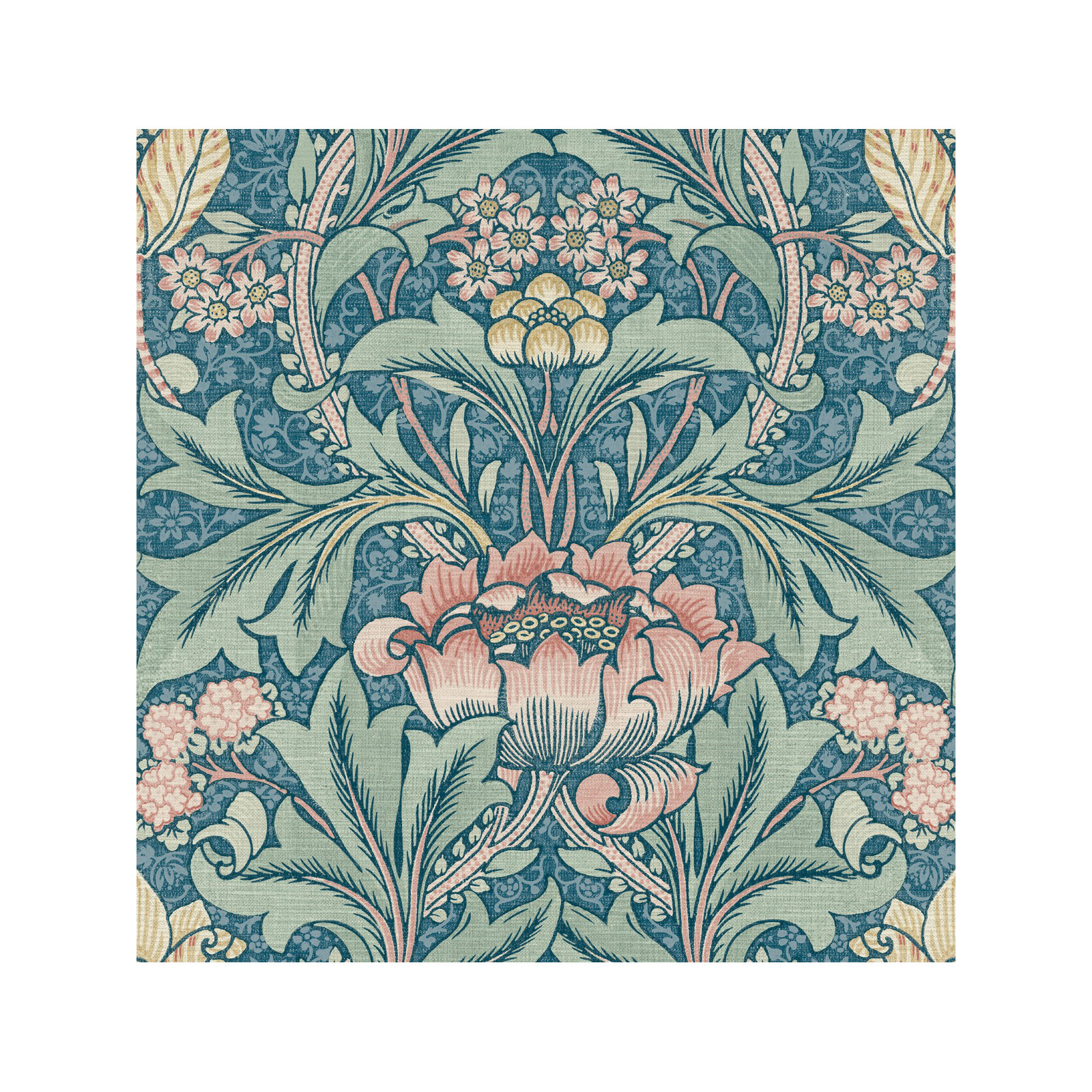 Rihanon Floral Roll, Denim/Sage