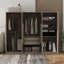 Rangement pour garde-robe en bois 6 portes pour la chambre à coucher, avec 2 tiroirs à l'intérieur