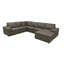 Canapé modulaire à large accoudoirs en cuir assorti-130834146