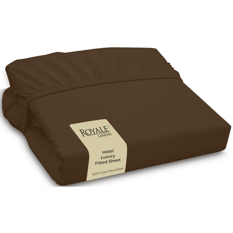 Royale Linens | Microfibre brossée ultra douce | Draps de luxe Hotel Hotel | Infroissable et résistant à la décoloration | Poche profonde seulement