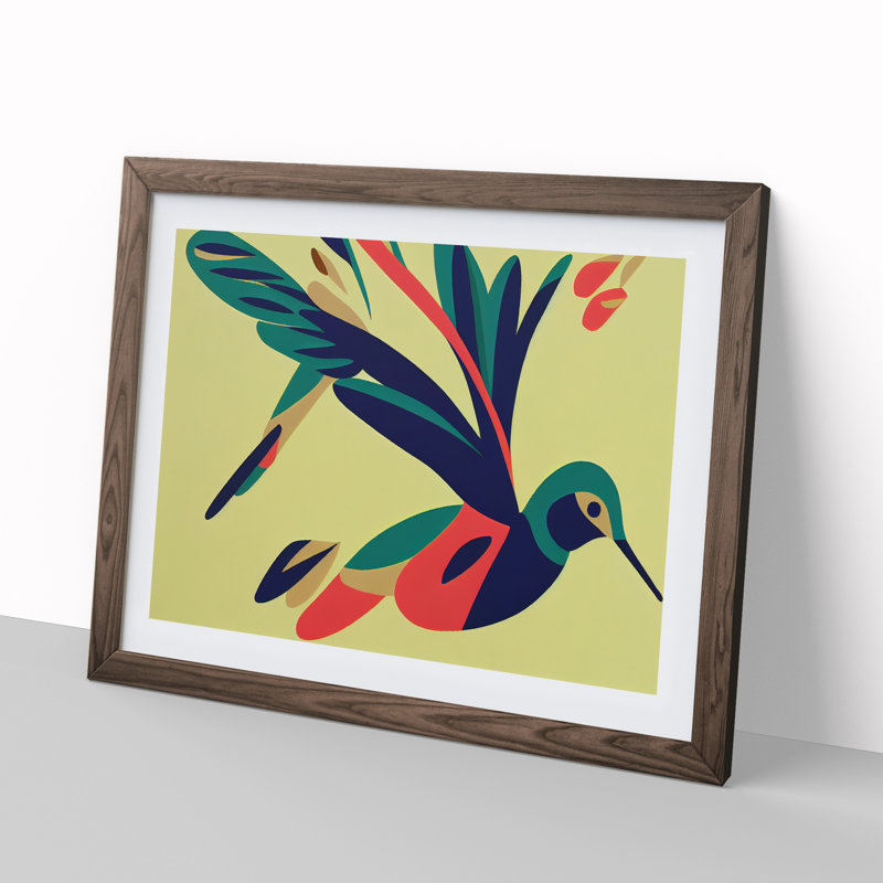 Blessed Abstract Hummingbird - Framed Print