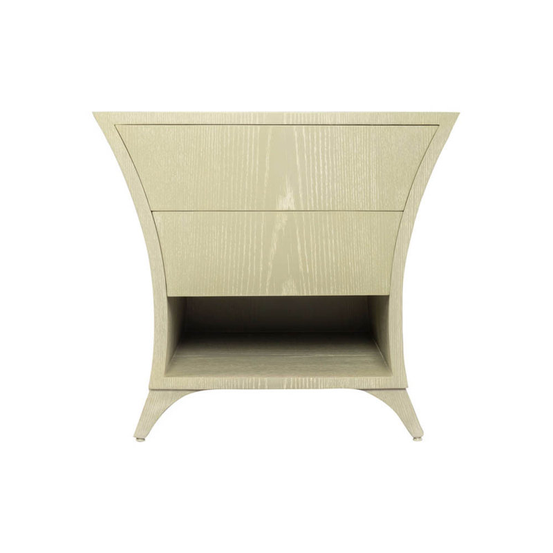 Laurenske 72cm W Solid Wood Bedside Table
