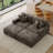 4 - Piece Upholstered Camel Chenille Modular Sectional Sofa with Throw Pillows & Removable Ottomans-87154105