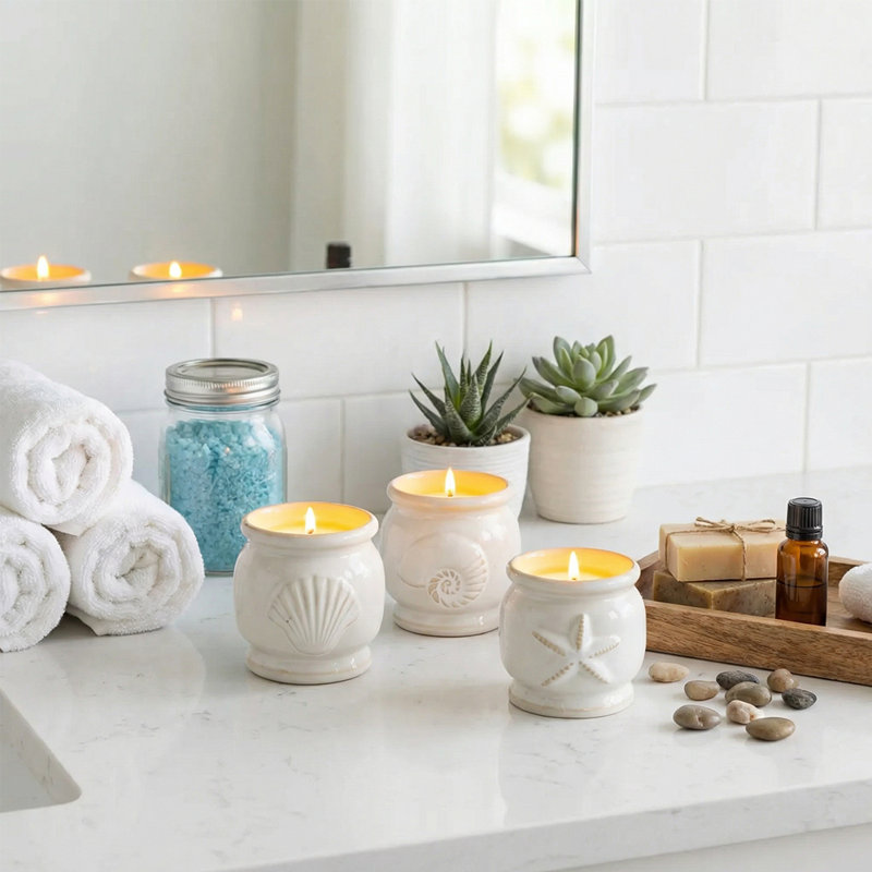 White Ceramic Tealight Holders