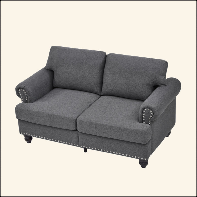 Canapé en tissu 59,5 po 59 po, Gris