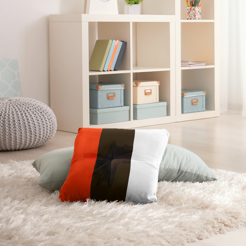 Coussin de plancher touffeté , 26 po x 26 po, Brun