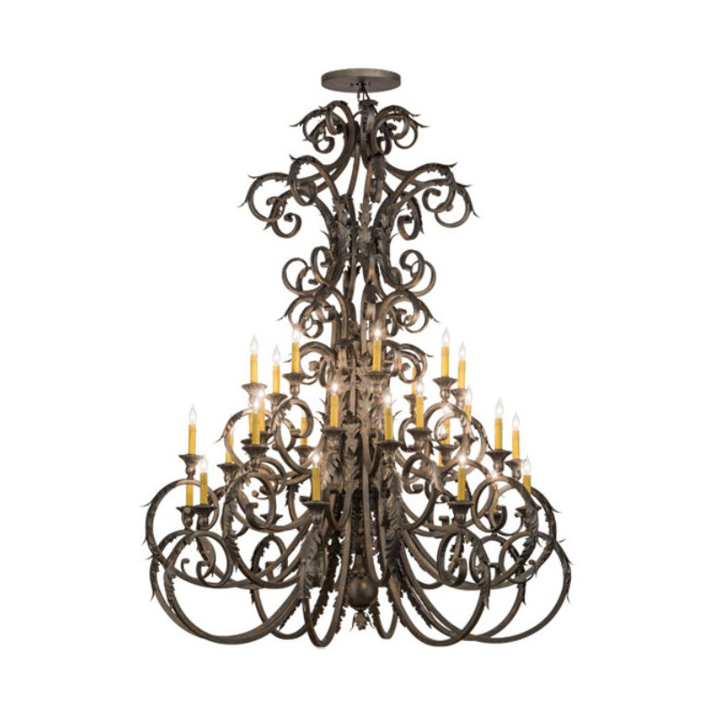 Serratina 32 - Light Chandelier, Gilded Tobacco