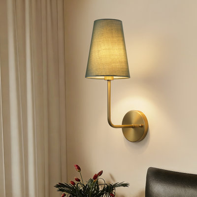 Abbiney 1 - Light Hardwired Dimmable Armed Sconce