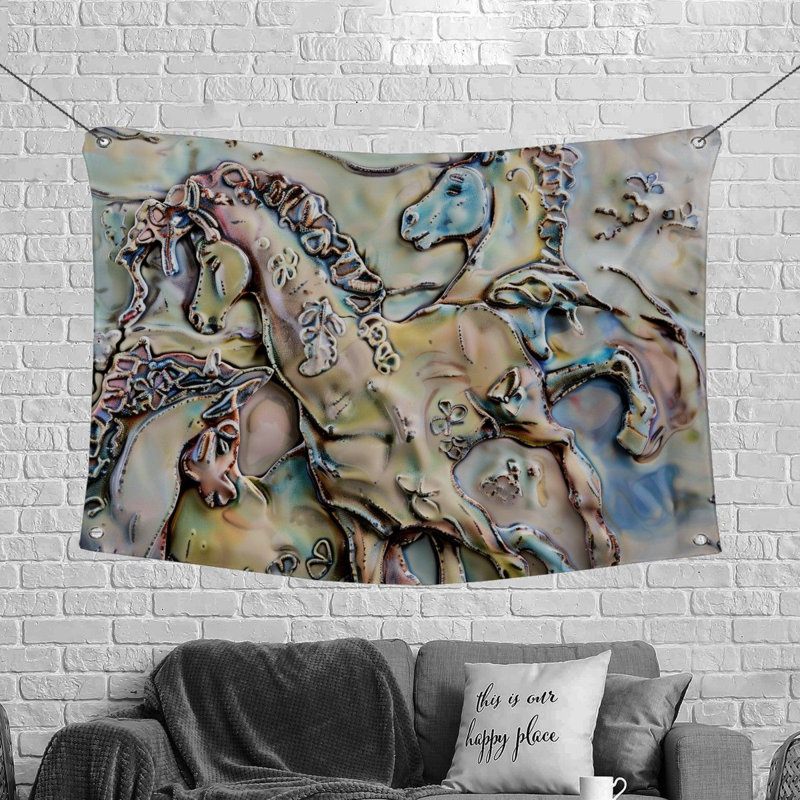 Tapisserie en microfibre, H 68 po x l 80 po