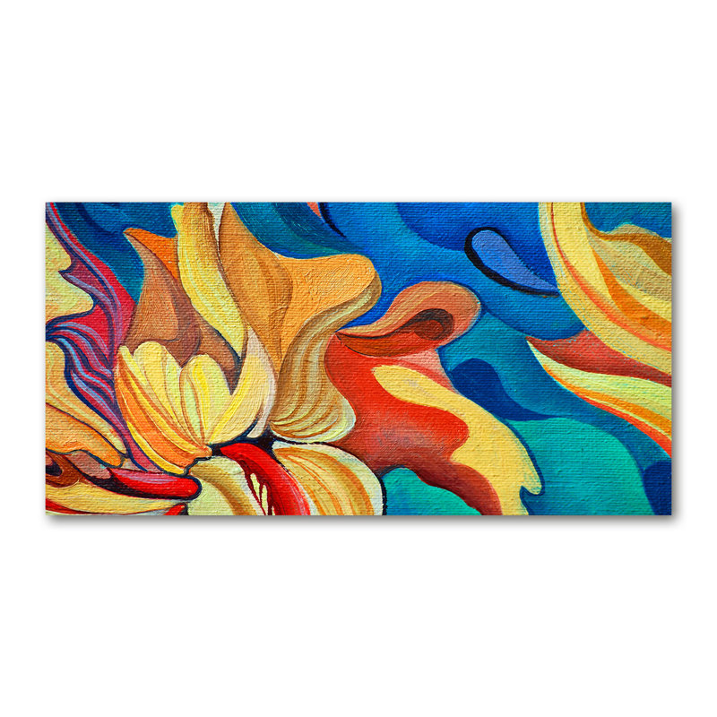 Abstract Flower - Wrapped Canvas Print