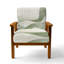 Chaise rembourrée abstraite moderne avec accoudoirs transitionnels - Sage Lines I-1705076460