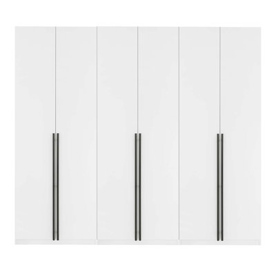 Armoire-penderie autoportante moderne avec tringles, tablettes et tiroirs Lee