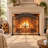 41" W Black Iron Fireplace Screen with Scrollwork