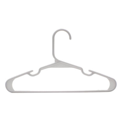 20 Pcs. Non-Slip Plastic Kids Hangers - Durable and Space-Saving Closet Organizers for Infants, Toddlers, and Kids' Clothing (White)