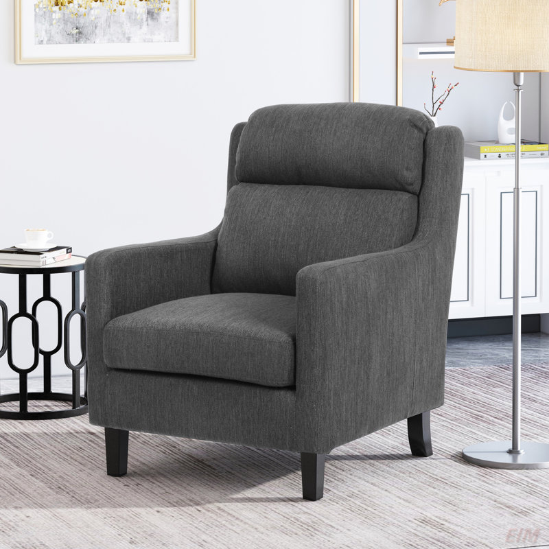 CHAISE CLUB, Tissu gris anthracite