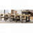 71'' Farmhouse Oak and Black Dining Table for 6-8