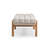 Julianna Cream Textured Fabric Bench-1893246533