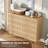 Natural Rattan 8-Drawer Tall Dresser, Modern Wood Storage Chest